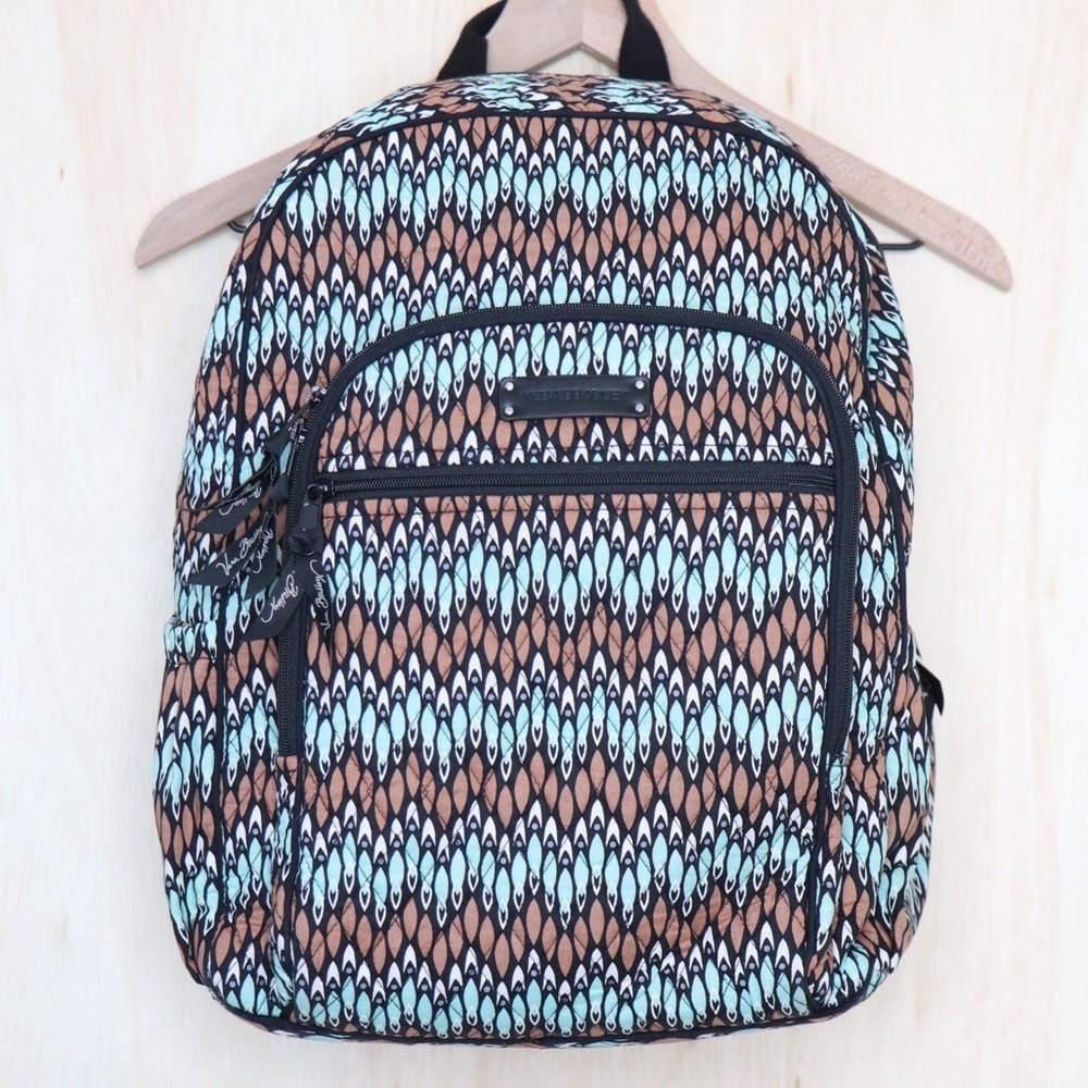 VERA BRADLEY Quilt Back Size Brown Teal Black